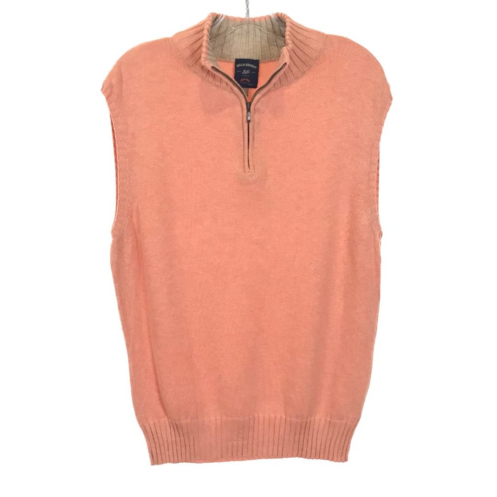NWOT Mens Size Large or XL Bills Khakis Orange Quarter Zip Sweater Vest NEW
